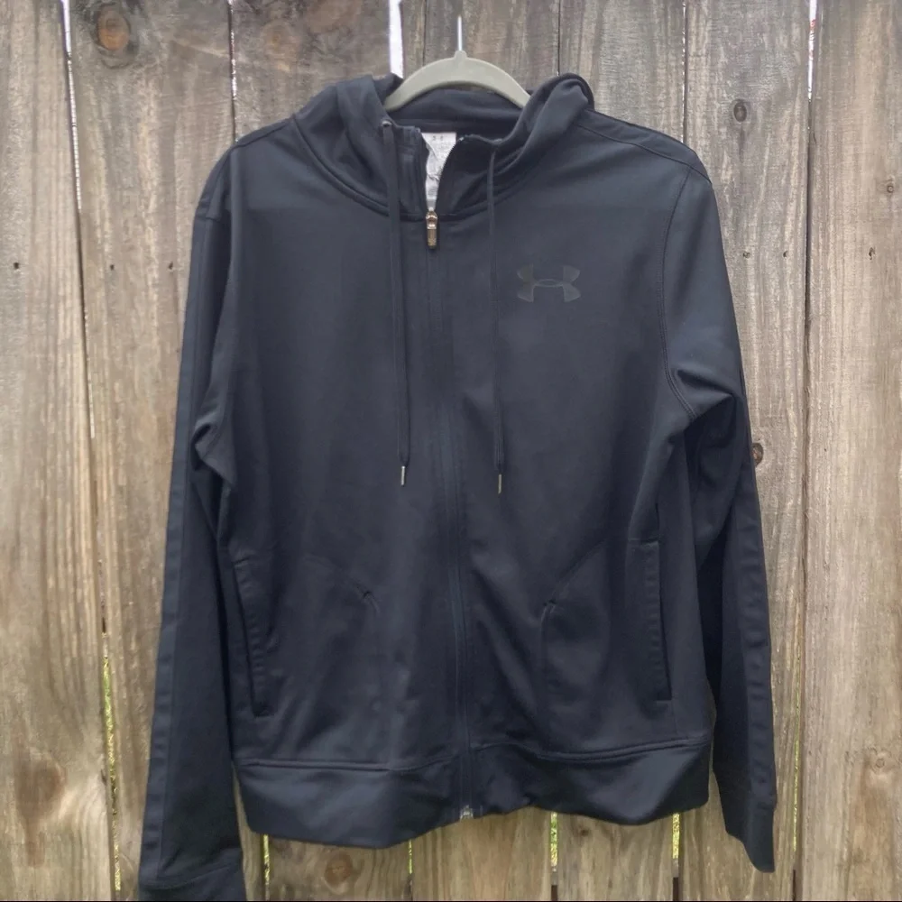 Under Armour full zip Hoodie Women’s Large color Black - Picture 2 of 7